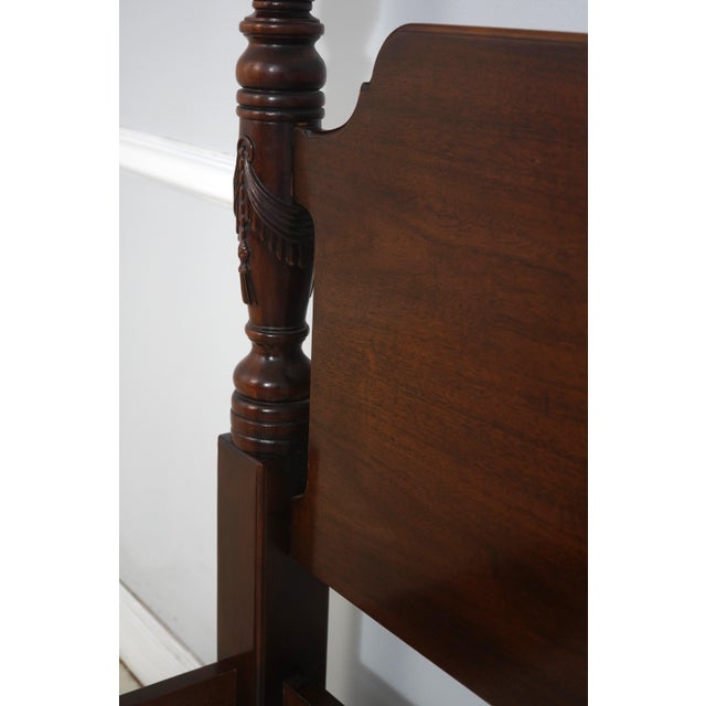 Henredon Mahogany King Size Poster Bed For Sale - Image 13 of 18