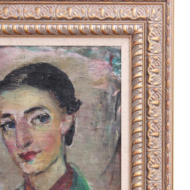 Lilian E. Whitteker, Self-Portrait of the Artist, 1952, Oil Painting, Framed For Sale - Image 6 of 18