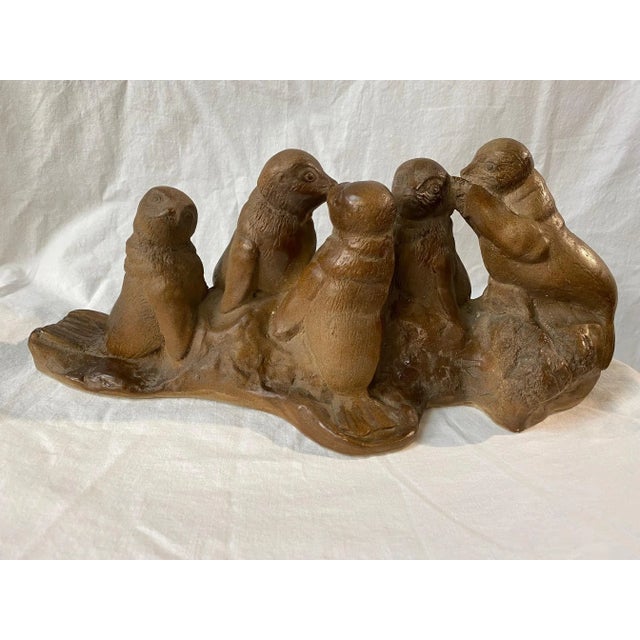 Figurative Stone Animal Seals Sculpture For Sale - Image 3 of 9