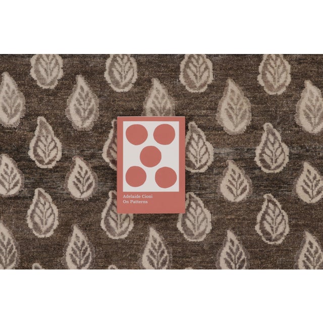 Rug & Kilim's Block Print Runner Rug, Rich Brown With Light Floral Patterns For Sale - Image 10 of 10