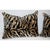 Vintage Tiger Striped Velvet Lumbar Pillows - A Pair