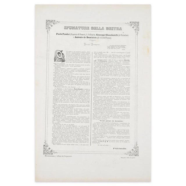 Gli economisti cavalieri di destra is an original artwork realized in the 1870s by antonio manganaro. Original colored...