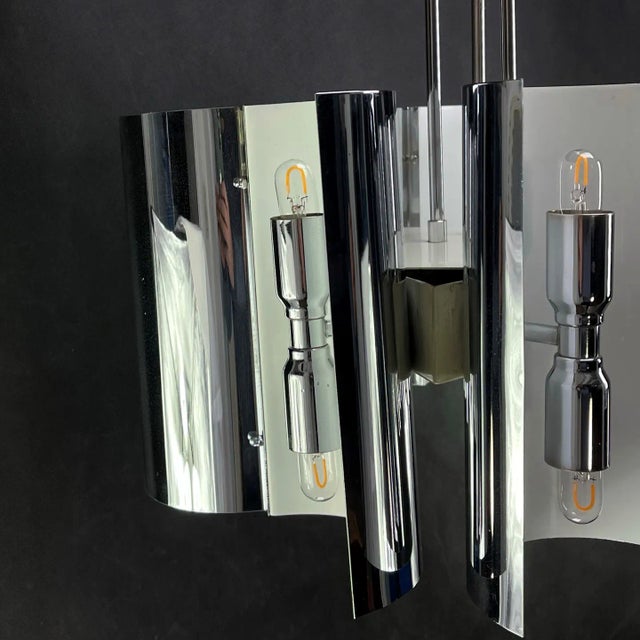 Silver Ceiling Lamp, 1970s For Sale - Image 8 of 10