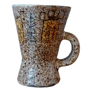 Brutalist Ceramic Pitcher Vase from Accolay, 1950s For Sale