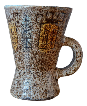 Brutalist Ceramic Pitcher Vase from Accolay, 1950s