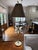 Interesting buffet lamp by New Orleans designer Elaine Gleason featuring a striking flower in its center and a floral...