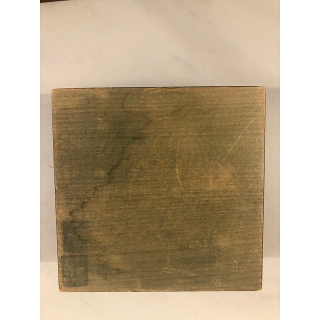 Vintage Olive Green Tramp Art Box For Sale - Image 11 of 12
