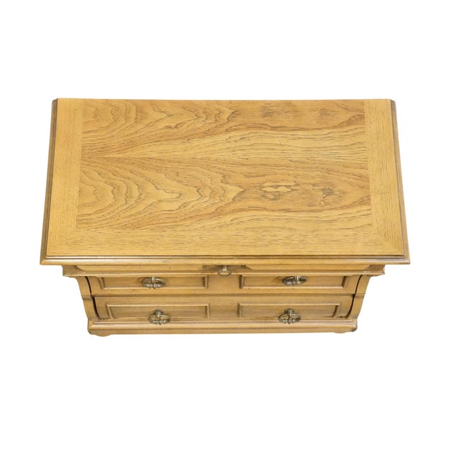 Thomasville Furniture Madeira Collection Solid Ash Old World 30" Three Drawer Nightstand 16-6255-18 For Sale - Image 9 of 13