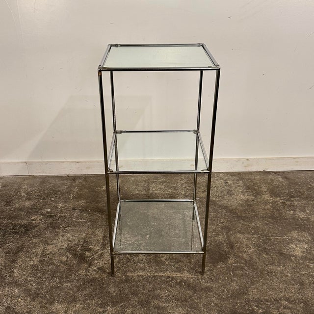 Mid 20th Century Mid 20th Century Poul Cadovius “Abstracta” 3-Shelf Chrome and Glass Display Bookcase For Sale - Image 5 of 12