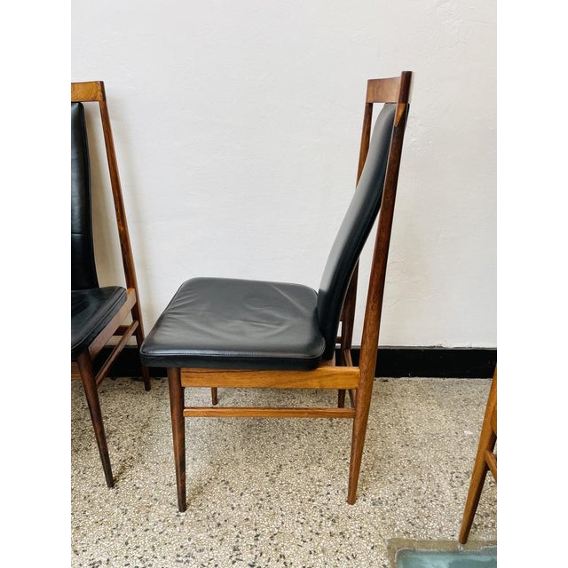 Scandinavian Dining Chairs in Wood and Synthetic Leather, 1960s, Set of 6 For Sale - Image 10 of 18
