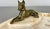 Antique French Marble and Brass Dog Display Tray For Sale - Image 5 of 14