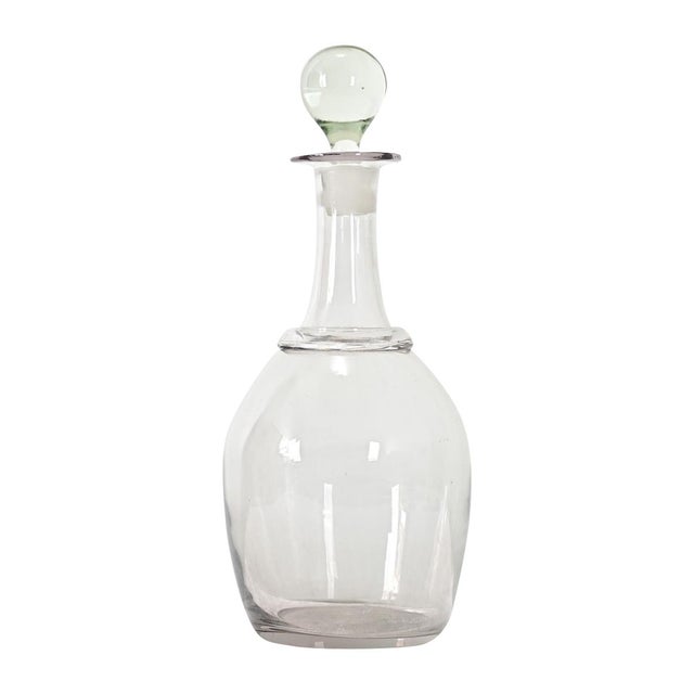 Glass French 19th Century Large Glass Calvados Decanter With Ball Stopper For Sale - Image 7 of 7
