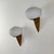 Italian Lancia Wall Sconces in Brass and Opaline Glass attributed to Stilux Milano, 1960s, Set of 2 For Sale - Image 4 of 14