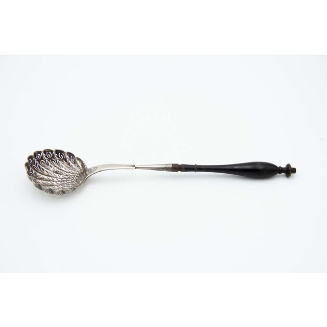 Silver Sprinkling Spoon with Cutouts on the Shell For Sale - Image 5 of 6