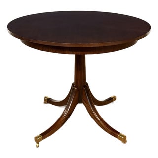 Traditional Round Walnut Occasional Table by Leighton Hall - Showroom Sample For Sale