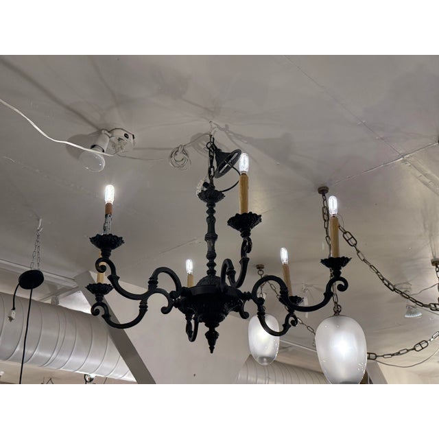 Design Plus Gallery presents a Bespoke Spanish Revival Chandelier from Mauldin Lighting. This six-light chandelier pairs...