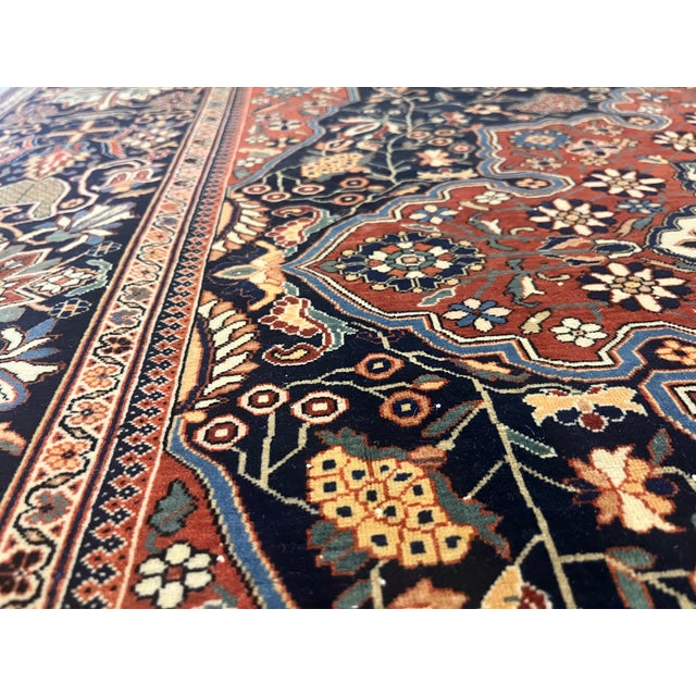 Late 19th Century Antique Persian Mohtasham Kashan Rug 4’6" X 6’11" For Sale - Image 5 of 7