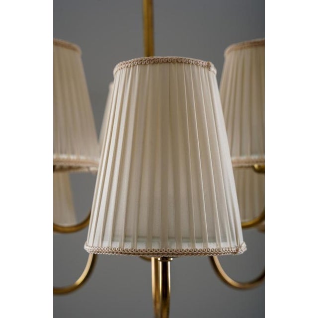 Swedish Modern Brass and Glass Chandelier, 1940s For Sale - Image 11 of 16