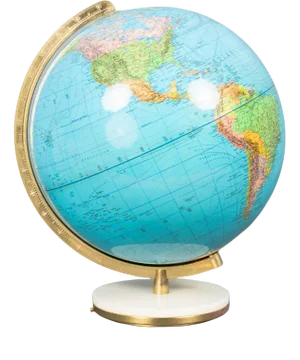 Globe With Marble Base & Lighting from Oestergaard, Germany