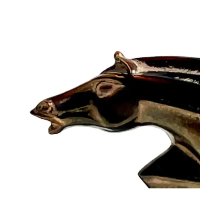 Midcentury Art Deco Style Glazed Ceramic Horse Lamp For Sale - Image 11 of 12