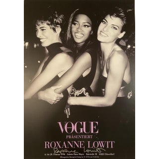 Deutsch Vogue Prasentiert Roxanne Lowit, Galerie Hans Mayer Gallery Autograpehd Poster, 1996 For Sale