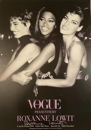 Deutsch Vogue Prasentiert Roxanne Lowit, Galerie Hans Mayer Gallery Autograpehd Poster, 1996
