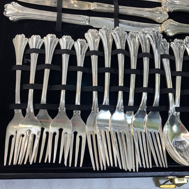 Traditional Vintage f.b. Rojers American Chippendale Flatware Service for 12 in Box - 62 pcs For Sale - Image 3 of 6