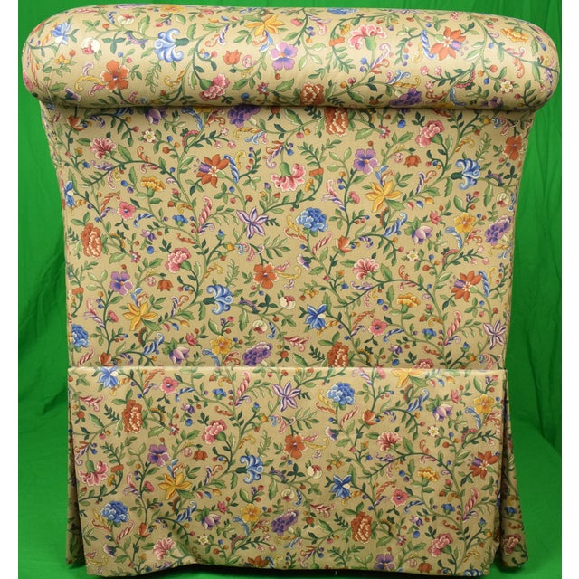 Pair X Billy Baldwin Style Petite Fleur Glazed Chintz Slipper Chairs For Sale - Image 16 of 17