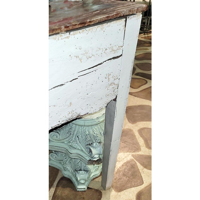 Mid 19th Century French Country Painted Pine Desk Bureau Table For Sale - Image 11 of 11