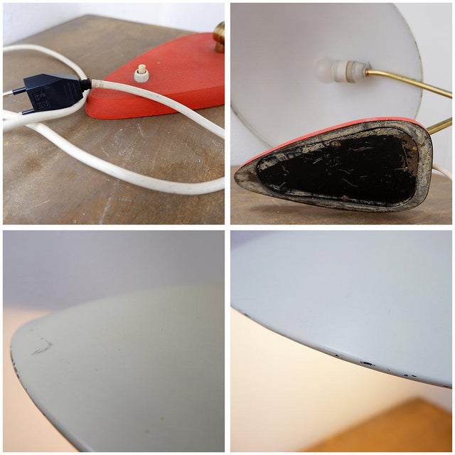 Large Mid-Century Modern Metal Table Lamp, Italy, 1950s For Sale - Image 13 of 16