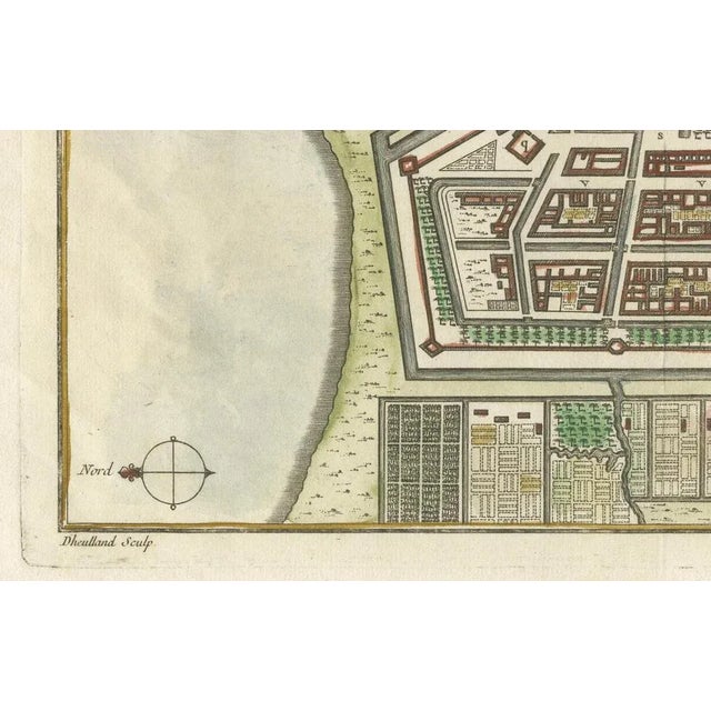 Paper Jacques Bellin, Hand-Colored Plan of Batavia, 1750, Paper For Sale - Image 7 of 12