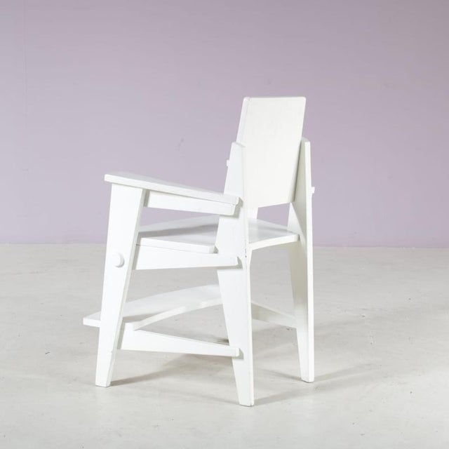 Amsterdam School Style Child's Chair, Netherlands, 1930 For Sale - Image 6 of 11