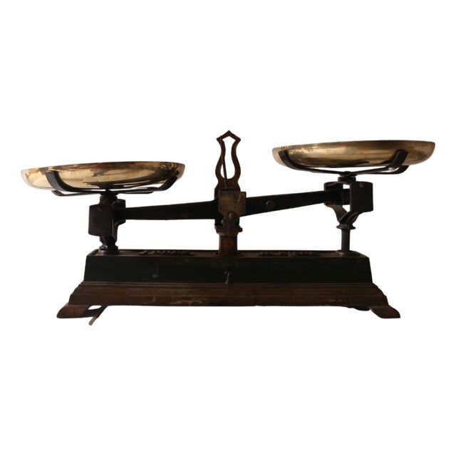 19th Century French Brass & Iron Scale (B) For Sale
