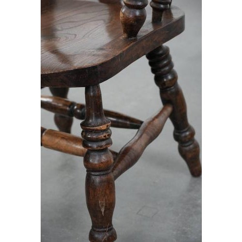 Antique English Highback Windsor Chair, 18th Century For Sale - Image 11 of 15