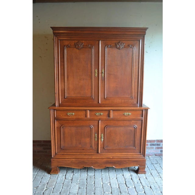 Wood Antique Louis Philippe Oak Buffet Cabinet For Sale - Image 7 of 7