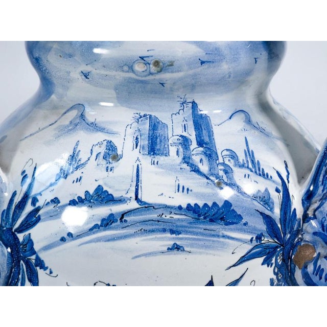 3-Handled Majolica Vase by Alba Docilia for Albissola For Sale - Image 5 of 18