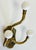 French Vintage French Style Brass Double Wall Hook For Sale - Image 3 of 5