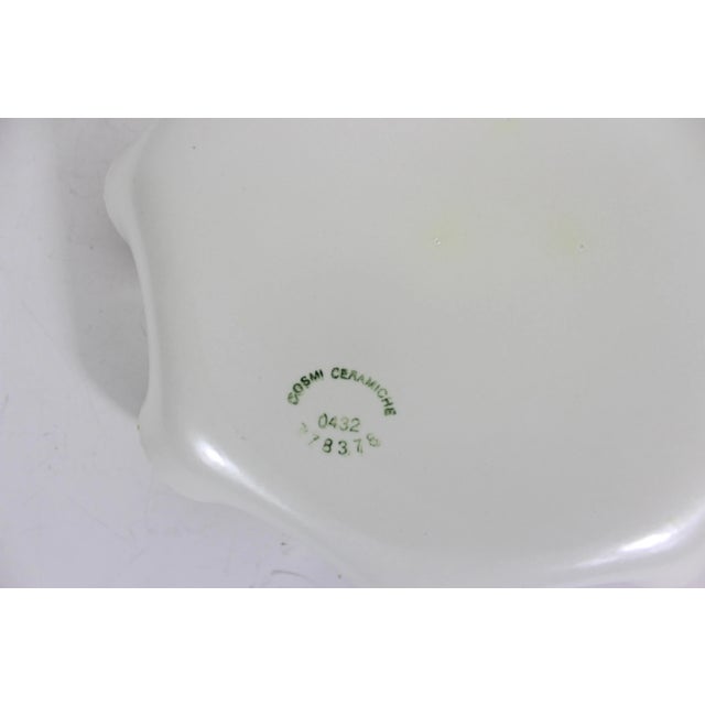 1960s Signed Cosmi Ceramiche Graphic Italian Pottery Dish or Catchall Mid-Century Modern For Sale - Image 6 of 7