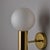 Staff Leuchten 1970s Motoko Ishii Opaline Glass Double Sconce for Staff Leuchten For Sale - Image 4 of 12
