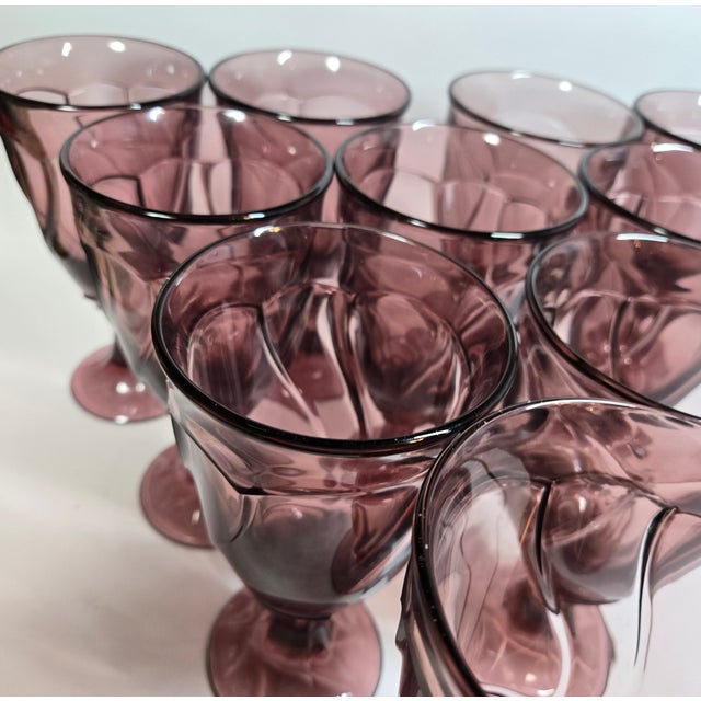 Plummy Purple Swirled Goblets- Set of Ten For Sale - Image 10 of 10