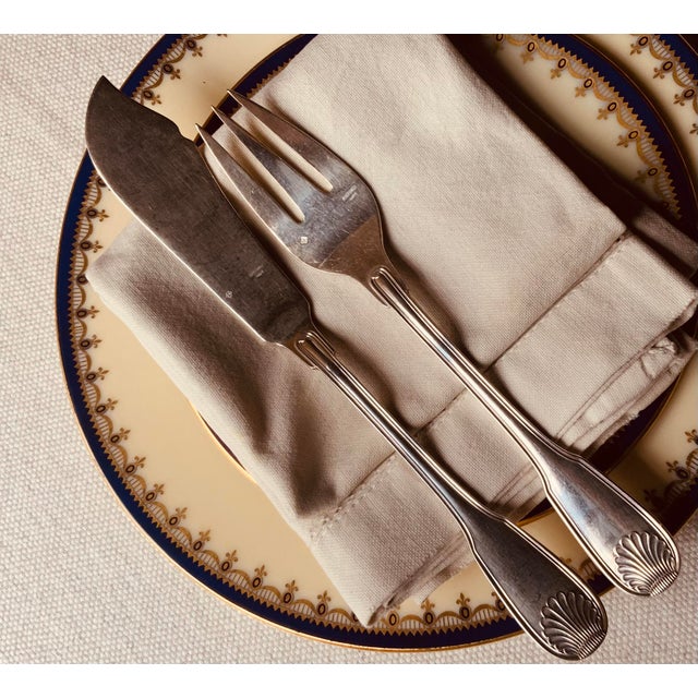 Late 19th Century James Dixon & Sons Silver-Plate Fish Set - 12 pcs For Sale - Image 14 of 18