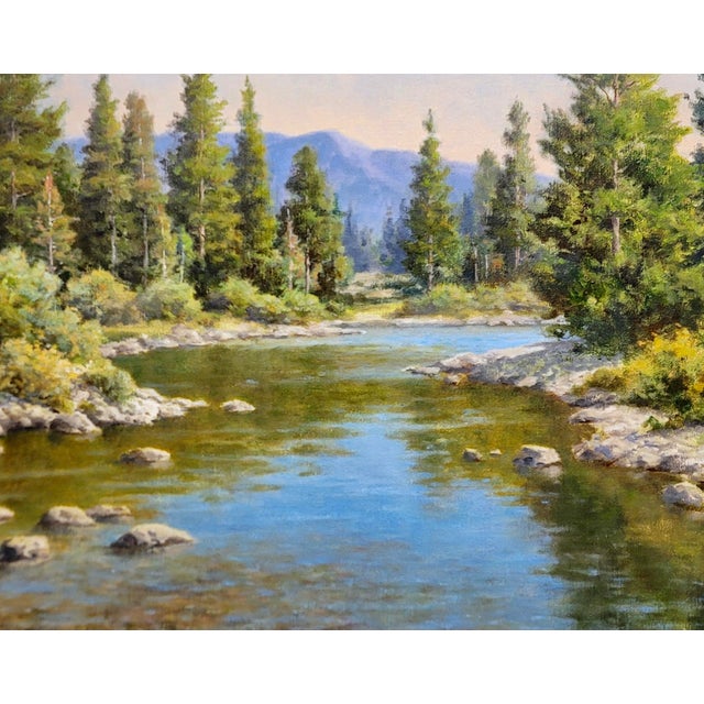 Impressionist David Chapple - Impressive Yosemite Landscape -California Impressionist Oil Painting For Sale - Image 3 of 12