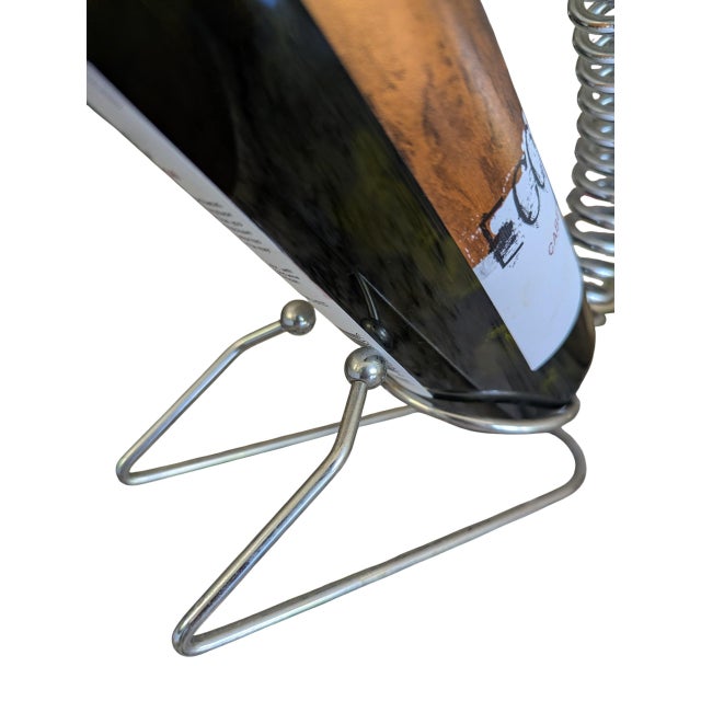 Vintage Postmodern Industrial Coiled Wine Bottle Holder Stand For Sale - Image 12 of 16