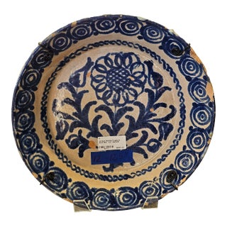 Mid 19th Century Spanish Ceramic Fajalauza Bowl From Granada For Sale