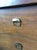 Mid Century Modern Four Drawer Writing Desk With Curved Drawer Fronts and Brass Hardware For Sale In Philadelphia - Image 6 of 11