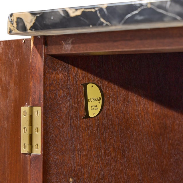 Edward Wormley for Dunbar Mid Century Mahogany and Marble Credenza For Sale - Image 9 of 9