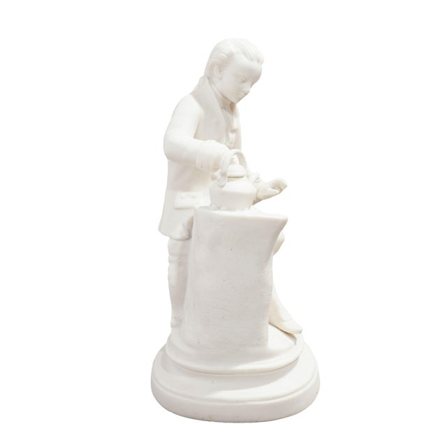 White Parian Figurine of James Watt by Copeland & Garrett, C. 1840 For Sale - Image 8 of 12