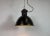 Industrial Bauhaus Black Enamel Pendant Light from Elektrosvit, 1930s For Sale - Image 16 of 18