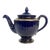 1950s Vintage Art Deco Hollywood Regency Cobalt Tea Pot, Hall China Company. For Sale