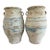 Pair of Large Distressed Mediterranean Style Terracotta Olive Jars With Handles For Sale
